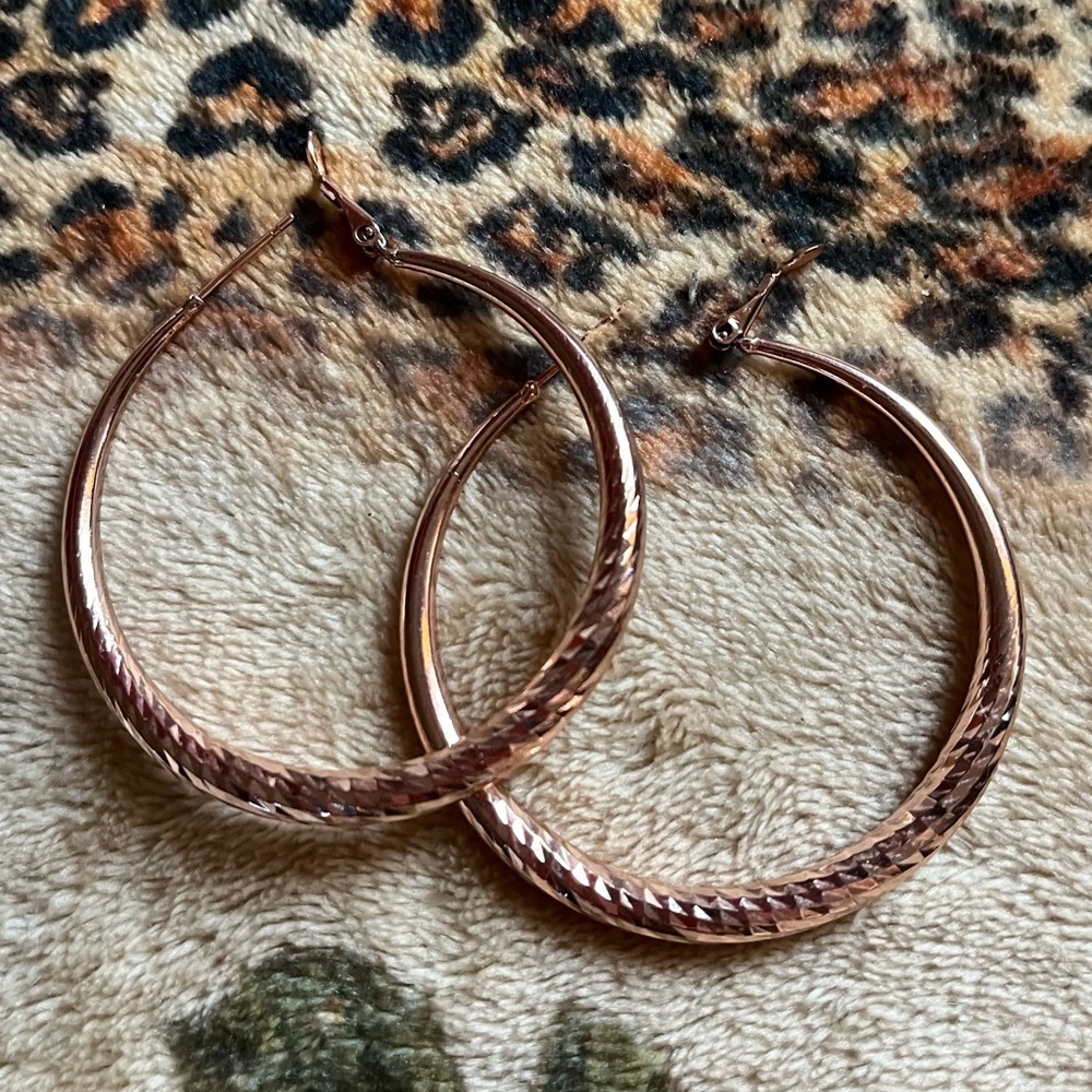 Rose Gold Hoop Earrings